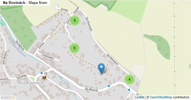 Na Rovinách - mapa firem