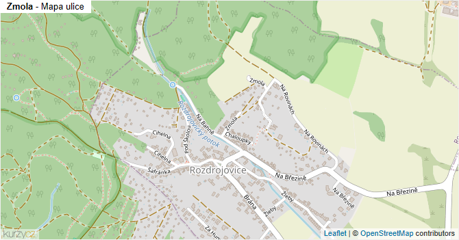 Zmola - mapa ulice