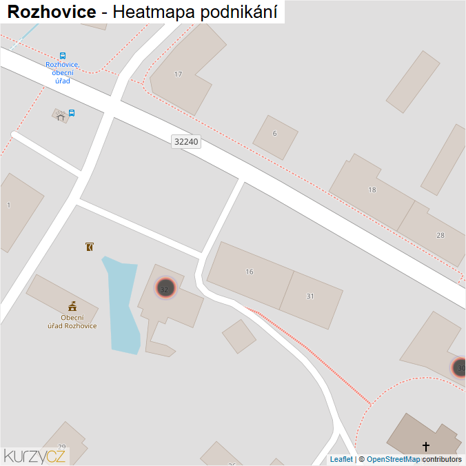 Mapa Rozhovice - Firmy v obci.