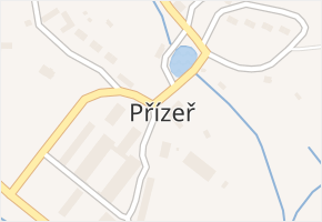 Přízeř v obci Rožmberk nad Vltavou - mapa části obce