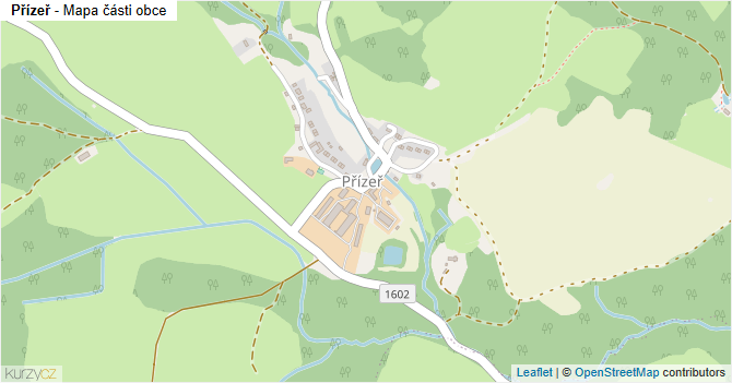 Přízeř - mapa části obce