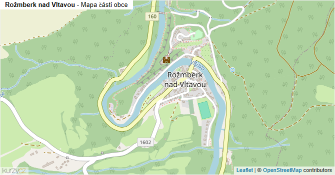 Rožmberk nad Vltavou - mapa části obce