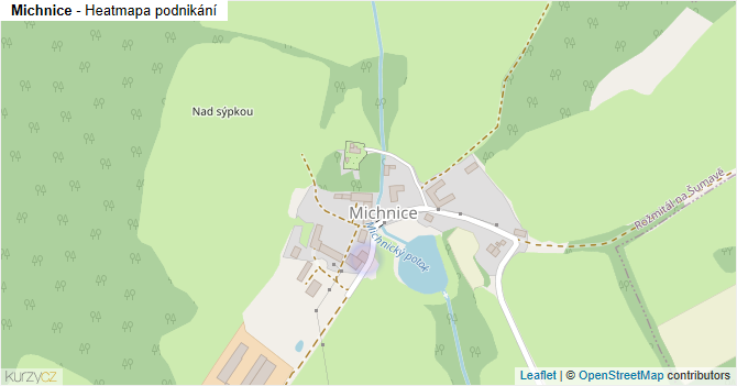 Michnice - mapa podnikání