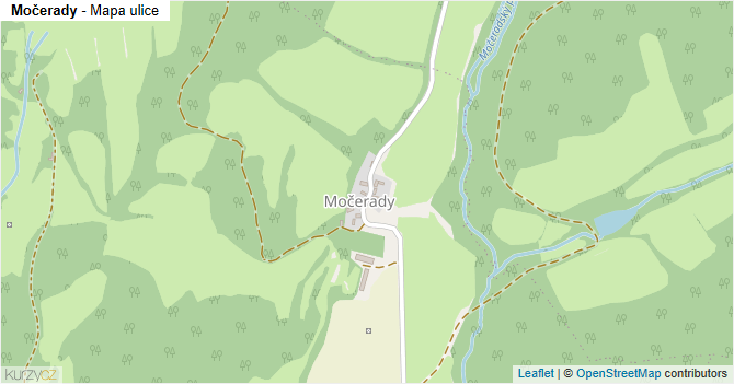 Močerady - mapa ulice