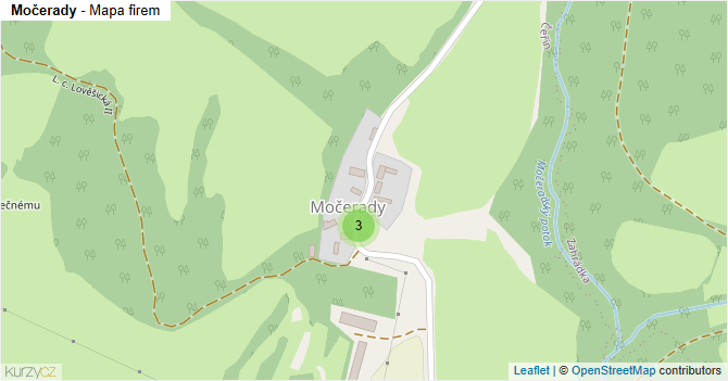 Močerady - mapa firem