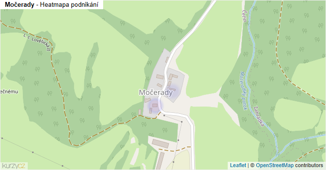 Močerady - mapa podnikání