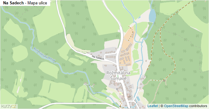 Na Sadech - mapa ulice