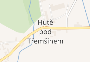 Hutě pod Třemšínem v obci Rožmitál pod Třemšínem - mapa části obce