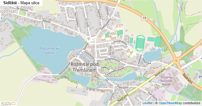Sídliště - mapa ulice