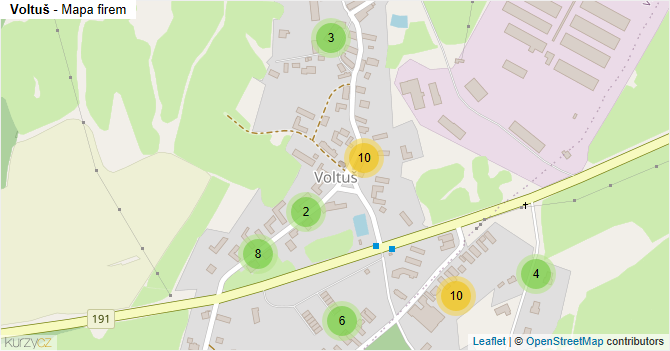 Voltuš - mapa firem