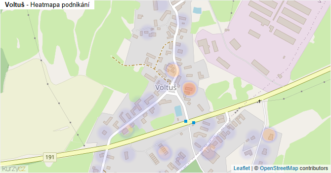Voltuš - mapa podnikání
