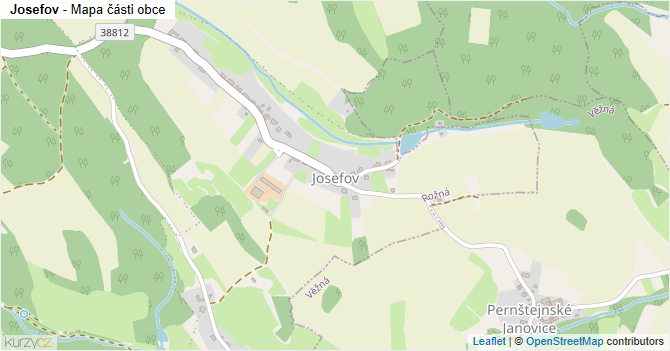 Josefov - mapa části obce