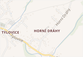 Horní Dráhy v obci Rožnov pod Radhoštěm - mapa ulice