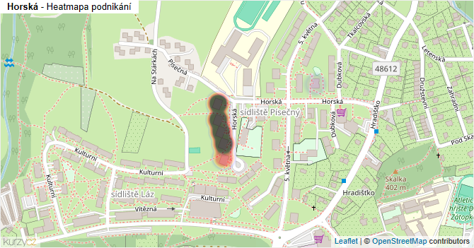Horská - mapa podnikání
