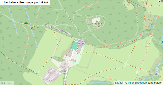 Hradisko - mapa podnikání