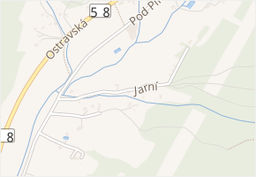 Jarní v obci Rožnov pod Radhoštěm - mapa ulice