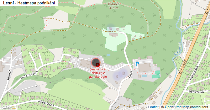 Lesní - mapa podnikání