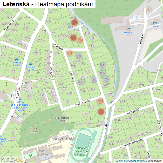 Mapa Letenská - Firmy v ulici.