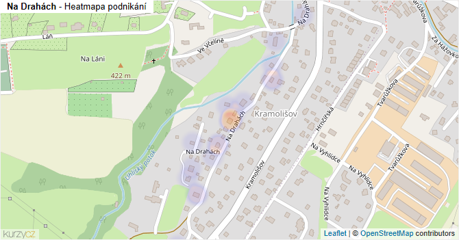 Na Drahách - mapa podnikání