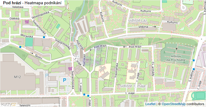 Pod hrází - mapa podnikání