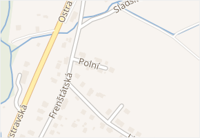 Polní v obci Rožnov pod Radhoštěm - mapa ulice