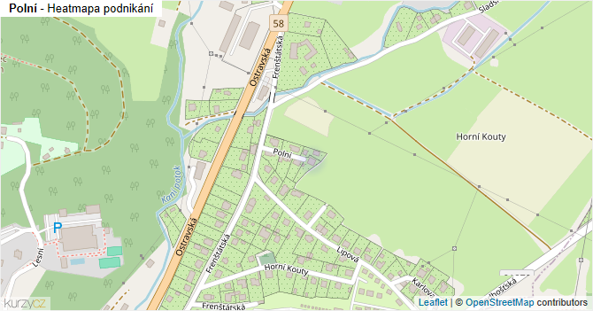 Polní - mapa podnikání