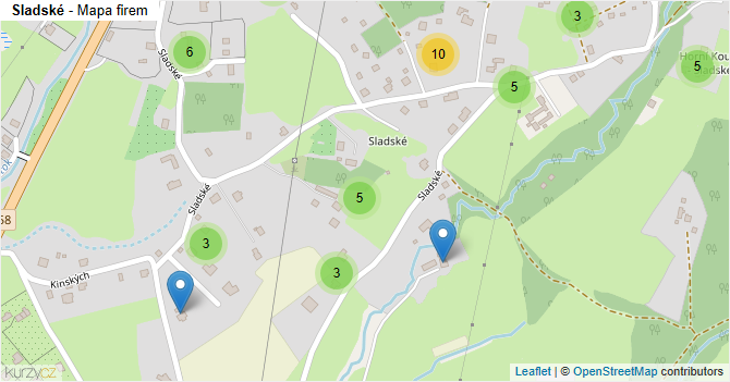 Sladské - mapa firem