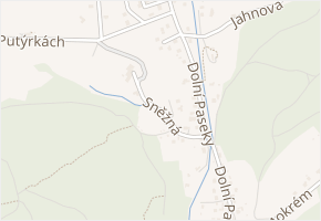 Sněžná v obci Rožnov pod Radhoštěm - mapa ulice