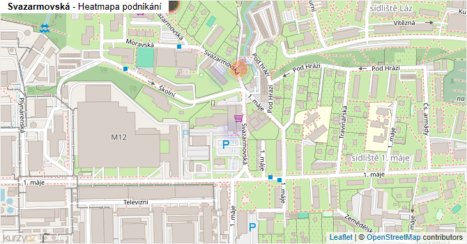 Svazarmovská - mapa podnikání