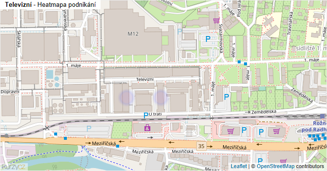 Televizní - mapa podnikání