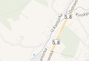 U Kantorka v obci Rožnov pod Radhoštěm - mapa ulice