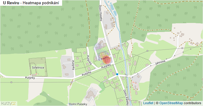 U Revíru - mapa podnikání