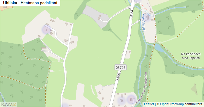 Uhliska - mapa podnikání