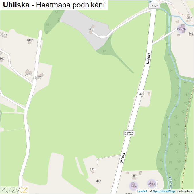 Mapa Uhliska - Firmy v ulici.