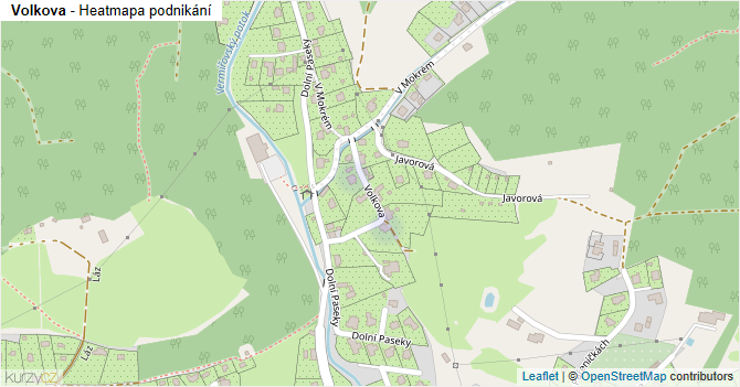 Volkova - mapa podnikání