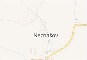Neznášov v obci Rožnov - mapa části obce