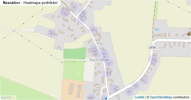 Neznášov - mapa podnikání