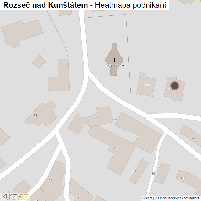 Mapa Rozseč nad Kunštátem - Firmy v obci.