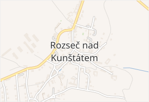 Rozseč nad Kunštátem v obci Rozseč nad Kunštátem - mapa části obce