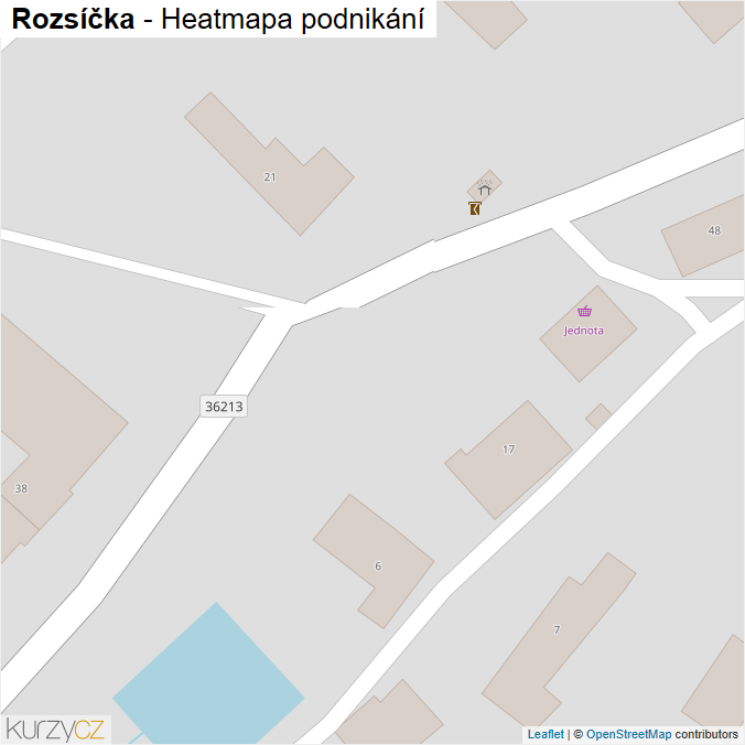 Mapa Rozsíčka - Firmy v obci.