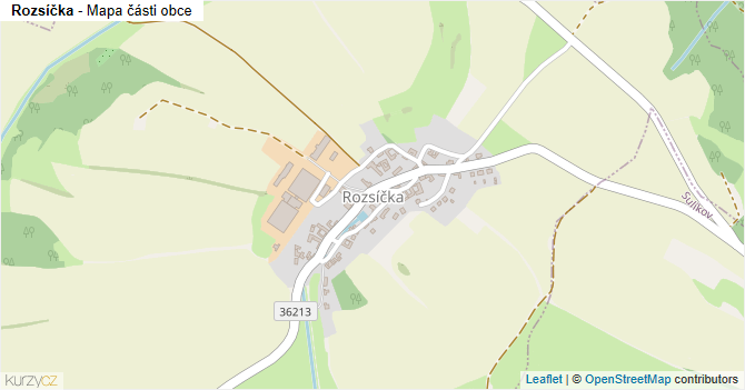 Rozsíčka - mapa části obce