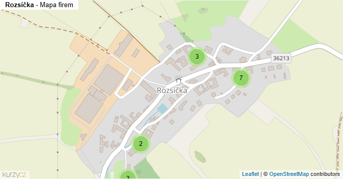 Rozsíčka - mapa firem
