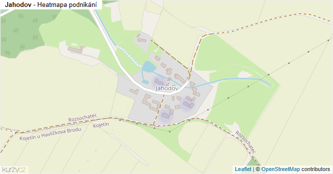 Jahodov - mapa podnikání