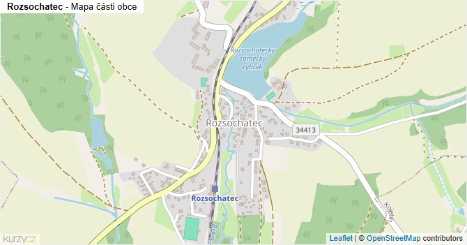 Rozsochatec - mapa části obce