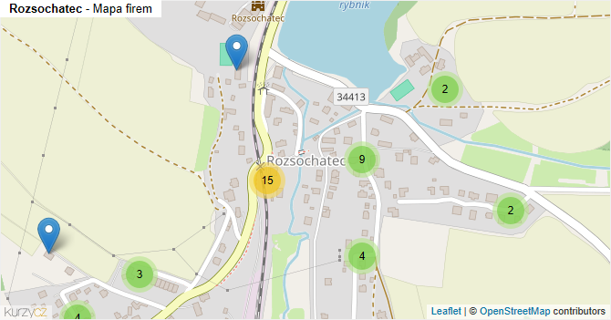 Rozsochatec - mapa firem
