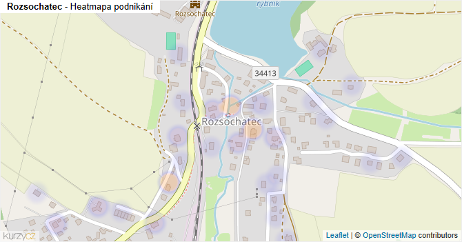 Rozsochatec - mapa podnikání