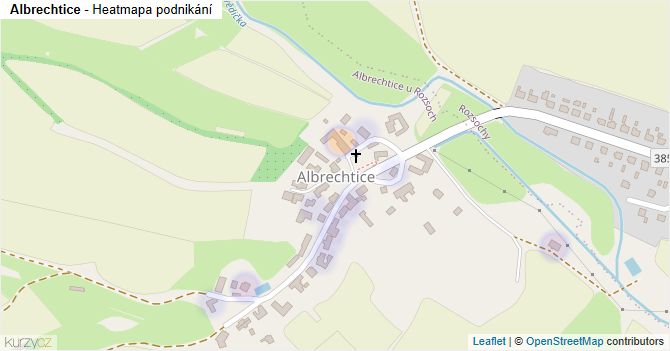 Albrechtice - mapa podnikání