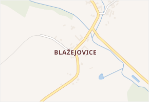 Blažejovice v obci Rozsochy - mapa části obce