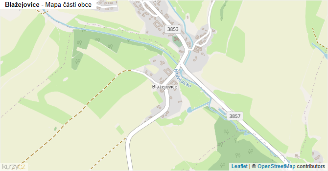 Blažejovice - mapa části obce