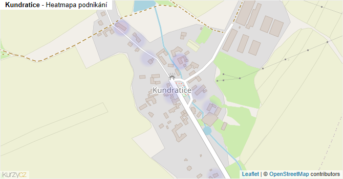 Kundratice - mapa podnikání